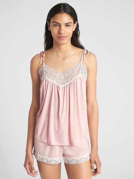 Image number 1 showing, Lace Trim Cami