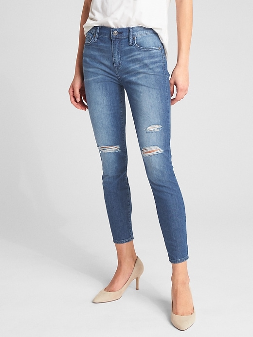 Image number 1 showing, Wearlight Mid Rise True Skinny Ankle Jeans