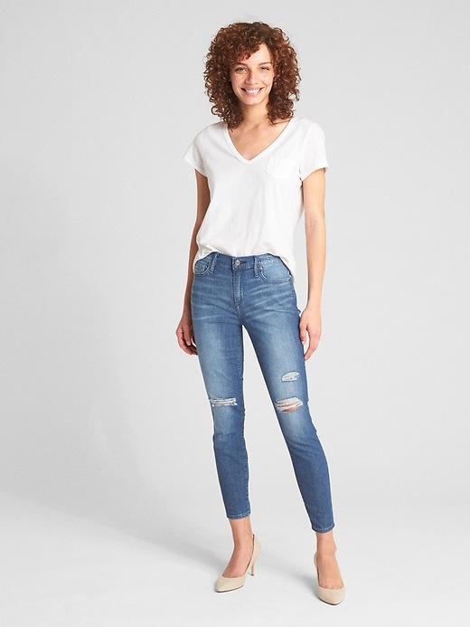 Image number 3 showing, Wearlight Mid Rise True Skinny Ankle Jeans