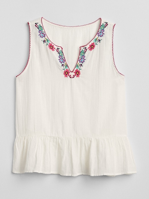 Image number 2 showing, Dreamwell Embroidered Crinkle Tank Top