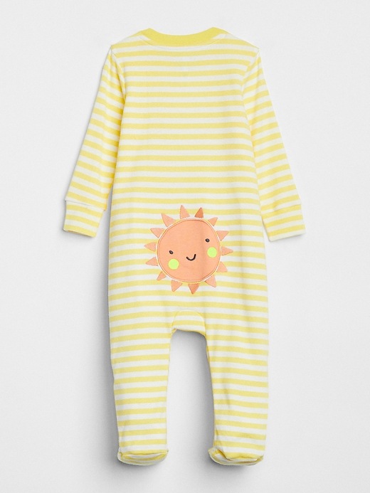 Image number 2 showing, Favorite Stripe Graphic Footed One-Piece