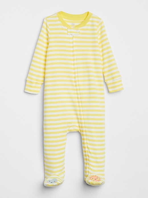 Image number 1 showing, Favorite Stripe Graphic Footed One-Piece