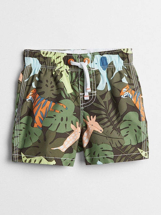 Image number 1 showing, Jungle Graphic Swim Trunks