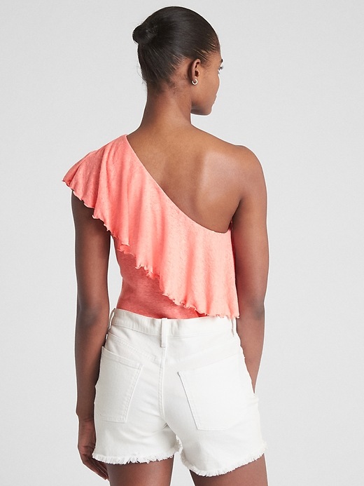 Image number 2 showing, One-Shoulder Ruffle Top
