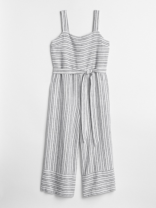 Image number 5 showing, Sleeveless Square-Neck Jumpsuit in Linen
