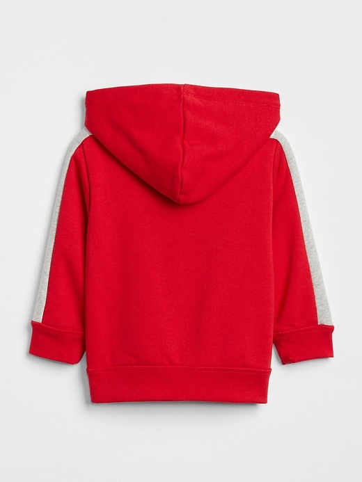 View large product image 2 of 3. Logo Zip Hoodie Sweatshirt in Fleece