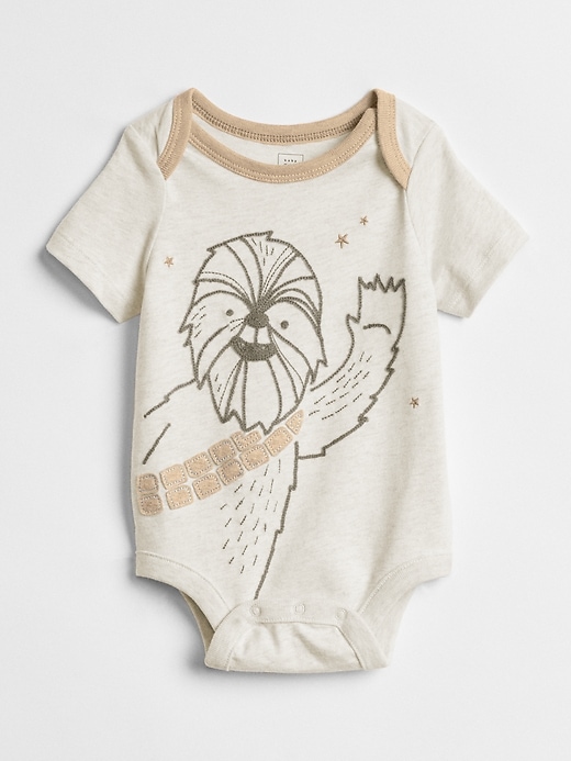 1 of 8 showing, with the color hardware gray of product babyGap &#124 Star Wars™ Bodysuit