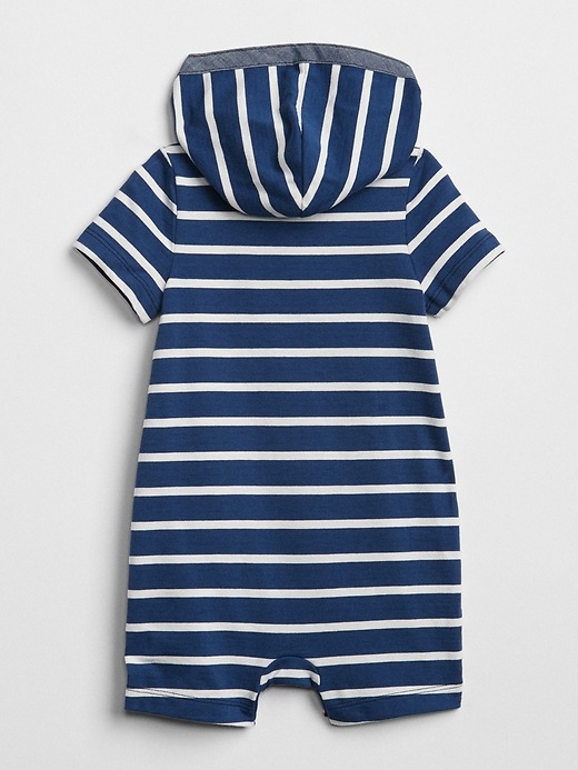 Image number 2 showing, Stripe Hoodie Shorty One-Piece