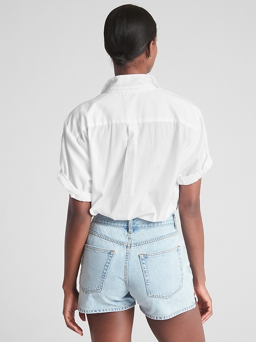 Image number 2 showing, Short Sleeve Boyfriend Shirt