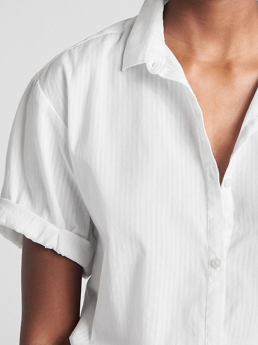 Image number 5 showing, Short Sleeve Boyfriend Shirt