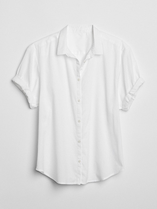 Image number 6 showing, Short Sleeve Boyfriend Shirt
