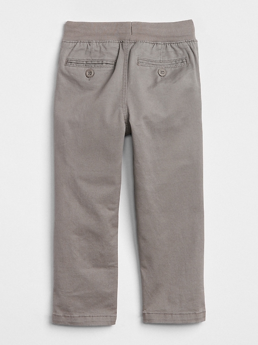 2 of 8 showing, with the color PEAK GREY of product Toddler Pull-On Khakis