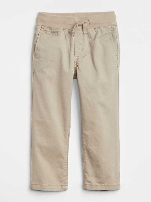 1 of 8 showing, with the color khaki of product Toddler Pull-On Khakis