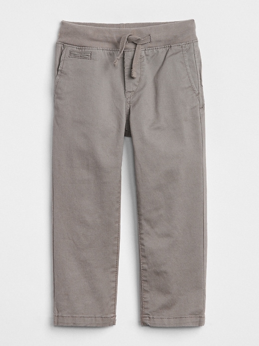 1 of 8 showing, with the color PEAK GREY of product Toddler Pull-On Khakis