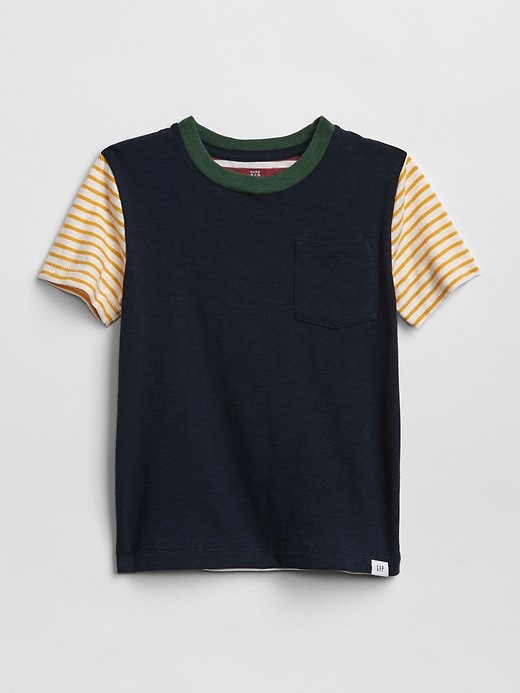 View large product image 1 of 2. Stripe Colorblock T-Shirt