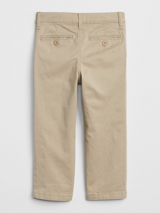 2 of 8 showing, with the color khaki of product Toddler Khakis In Stretch