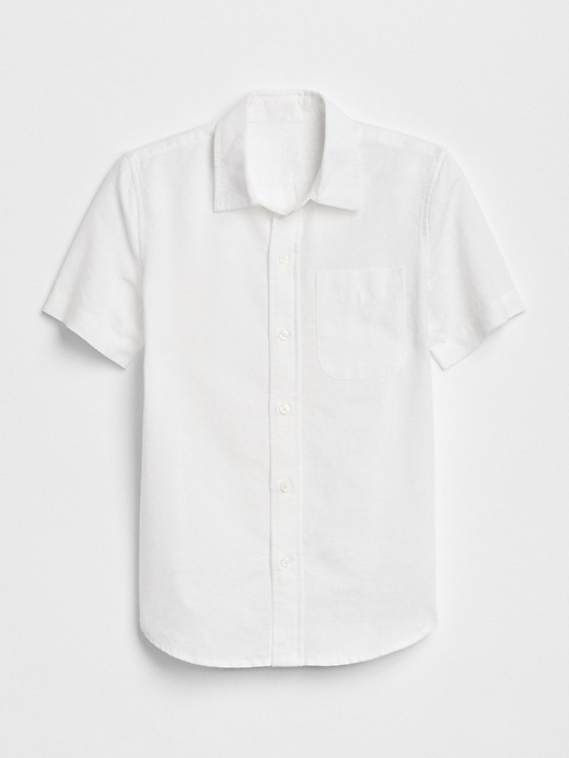Image number 1 showing, Linen-Cotton Short Sleeve Shirt