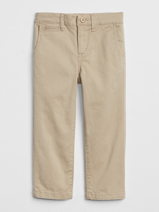 1 of 8 showing, with the color khaki of product Toddler Khakis In Stretch