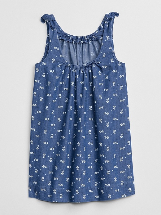 Image number 2 showing, Chambray Floral Tie Tank Dress