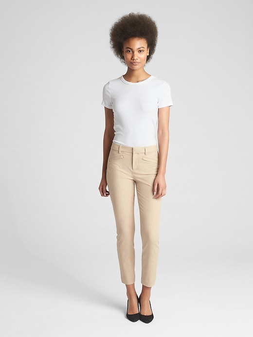 Image number 3 showing, Skinny Ankle Pants in Stretch Linen Twill