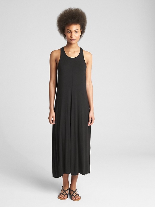Softspun Twist-Back Midi Tank Dress | Gap