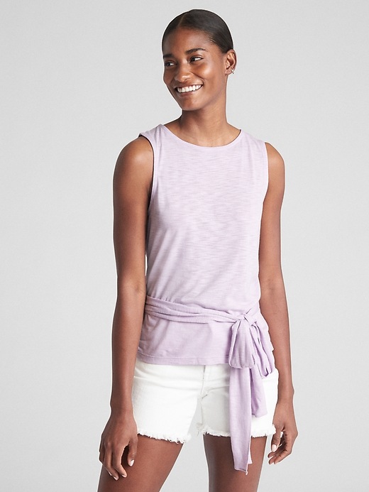 Image number 7 showing, Sleeveless Tie-Waist Top