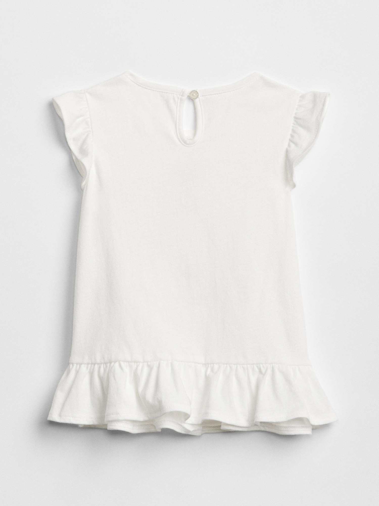 PEPLUM-HEM COTTON T-SHIRT main image 1