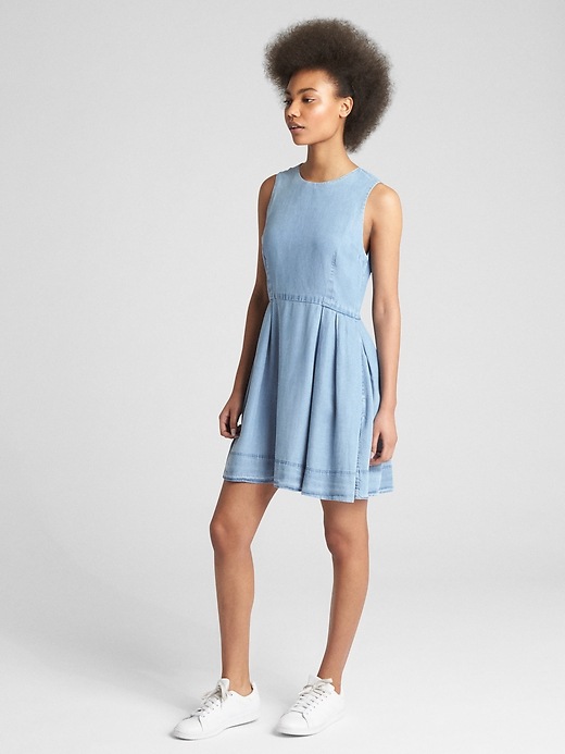 Image number 3 showing, Fit and Flare Dress in TENCEL&#153