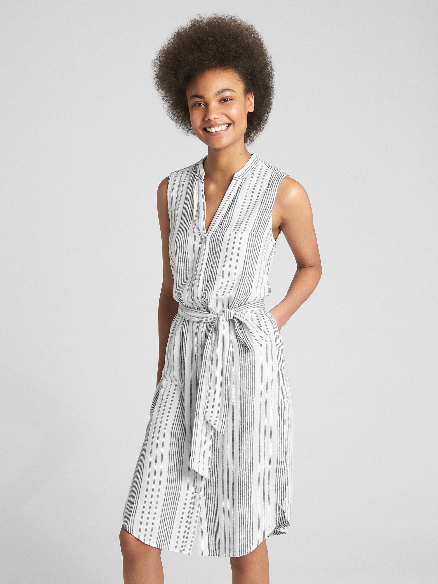 Gap striped shirt dress outlet