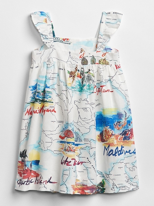 Image number 2 showing, babyGap Map Print Flutter Dress