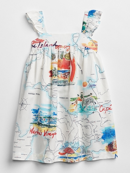 Image number 1 showing, babyGap Map Print Flutter Dress