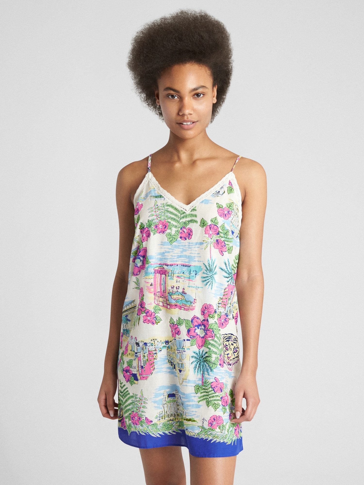 Dreamwell Print Cami Nightgown Gap