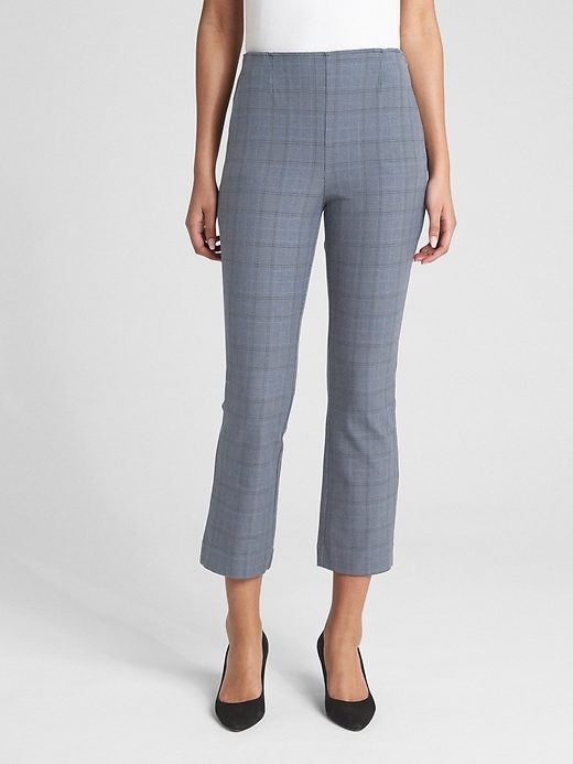 High Rise Crop Flare Pants With Bi-Stretch High Rise Crop Flare Pants With Bi-Stretch
