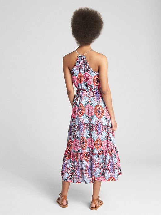 Image number 2 showing, Tiered Ruffle Print Cami Maxi Dress