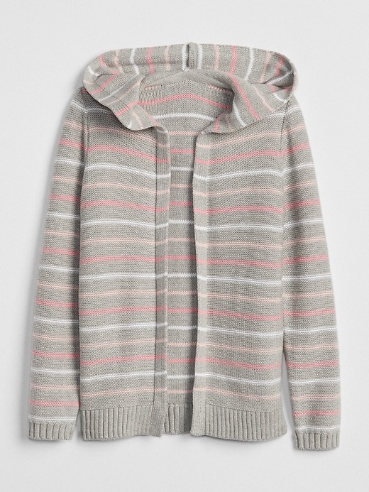 View large product image 1 of 1. Stripe Open-Front Cardigan