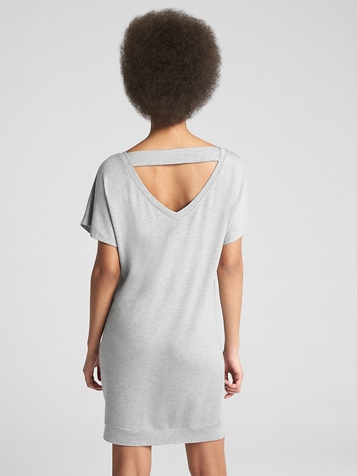 Image number 2 showing, Dolman Sleeve Cutout T-Shirt Dress