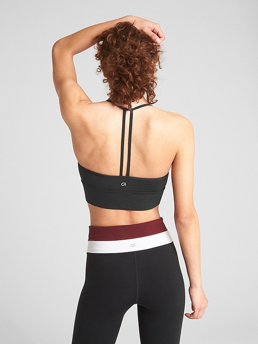 Image number 1 showing, GapFit Low Impact Double T-Strap Sports Bra