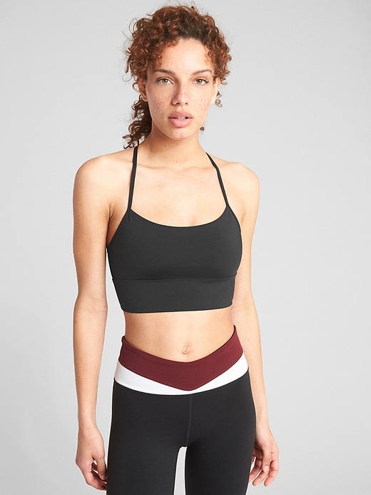 Image number 2 showing, GapFit Low Impact Double T-Strap Sports Bra