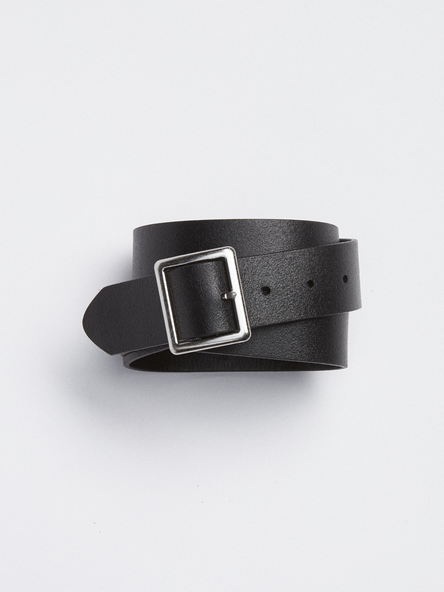 gap black leather belt