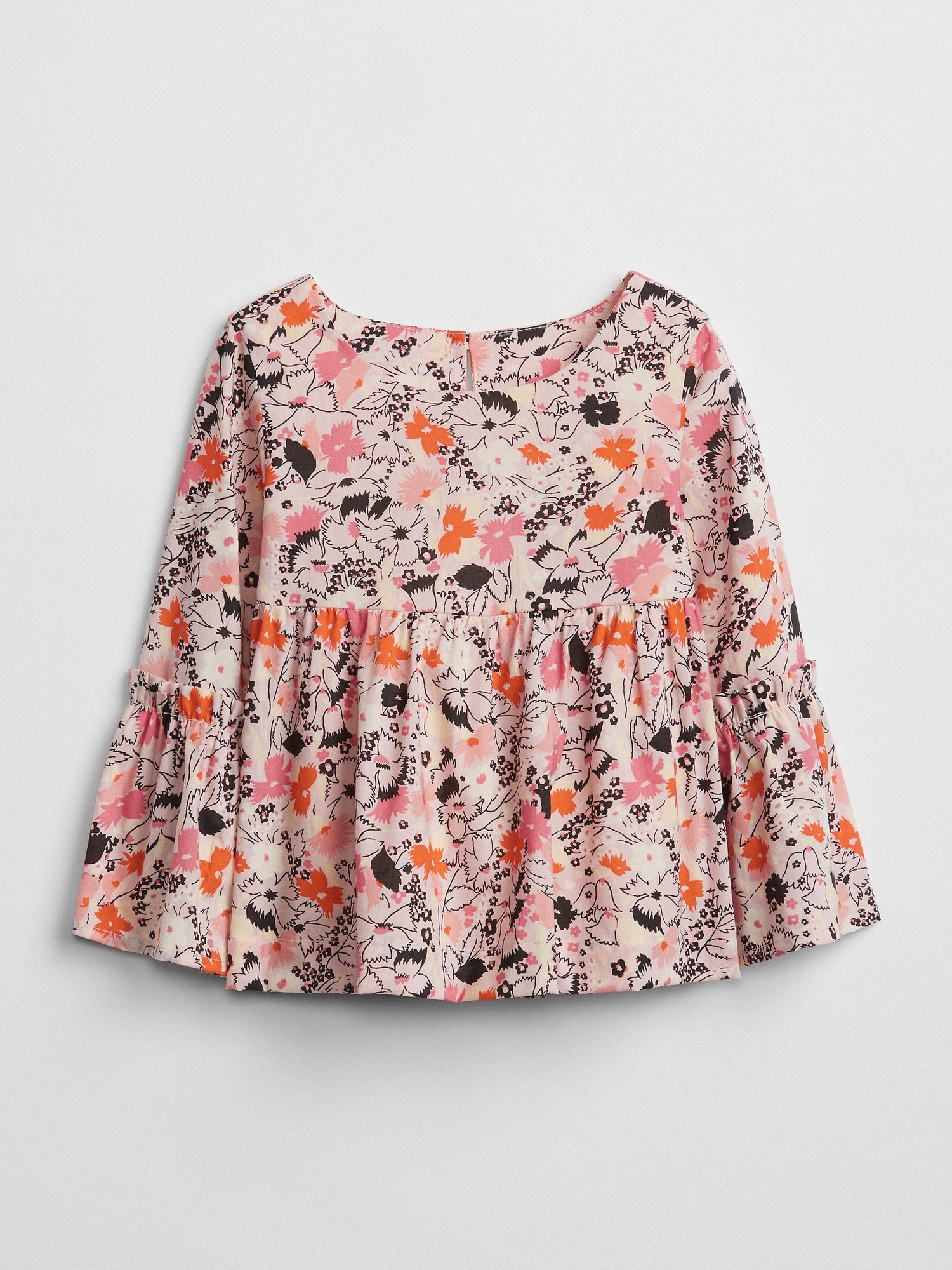 Floral BellSleeve Peplum Top Gap