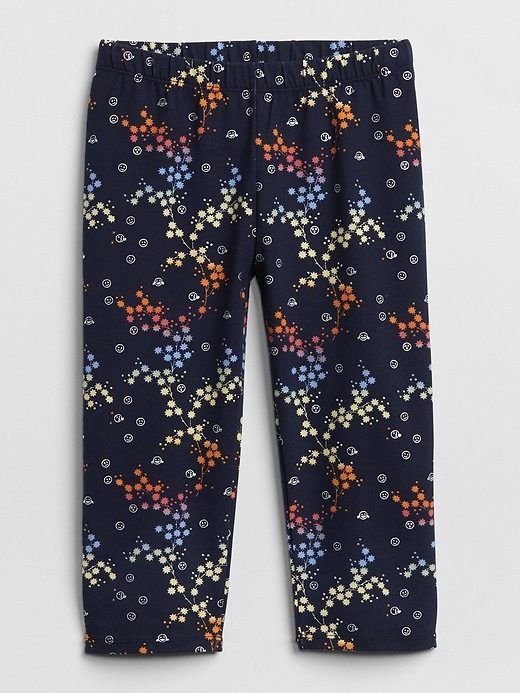 Bermuda Long (Pedal Pushers) GAP KIDS Pour Fille Taille 5 - Coton Floral Bleu/aqua - Occasion Très Bon état