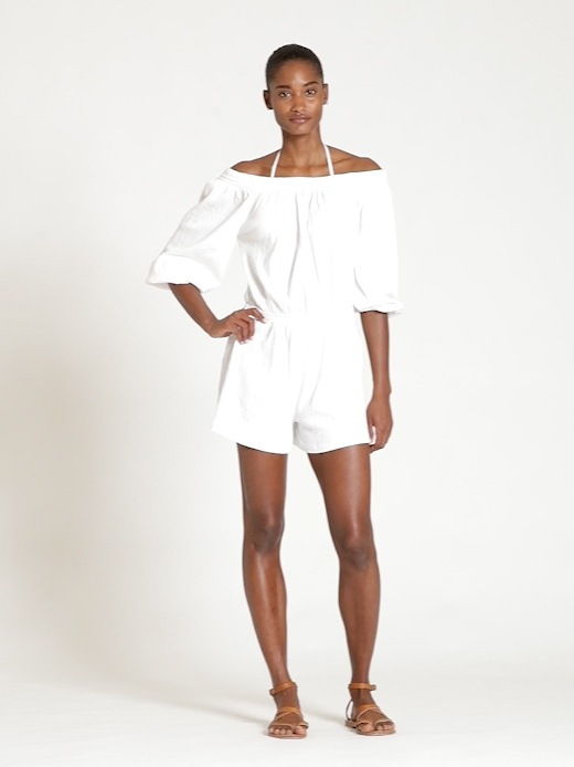 Женские комбинезоны Gap Off-Shoulder Crinkle Romper Cover-Up — фото 6