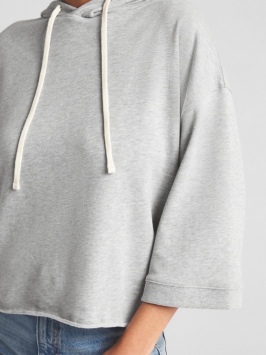 Image number 5 showing, Wide-Sleeve Pullover Hoodie in French Terry
