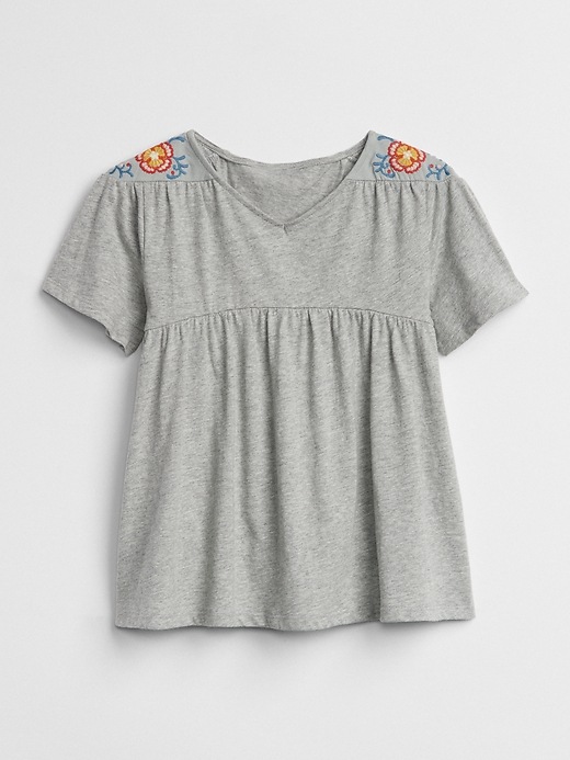 Image number 5 showing, Embroidered V-Neck T-Shirt