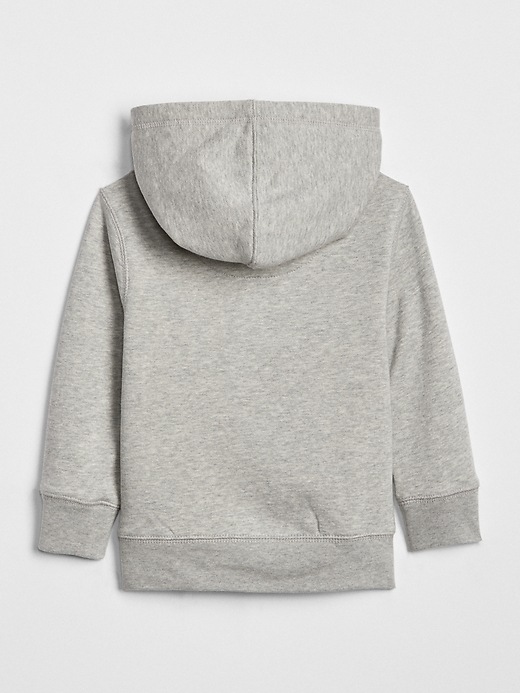 2 of 8 showing, with the color light heather gray of product Toddler Gap Logo Hoodie Sweatshirt