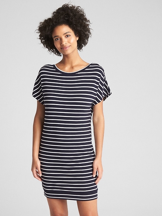 Image number 1 showing, Dolman Sleeve Cutout T-Shirt Dress