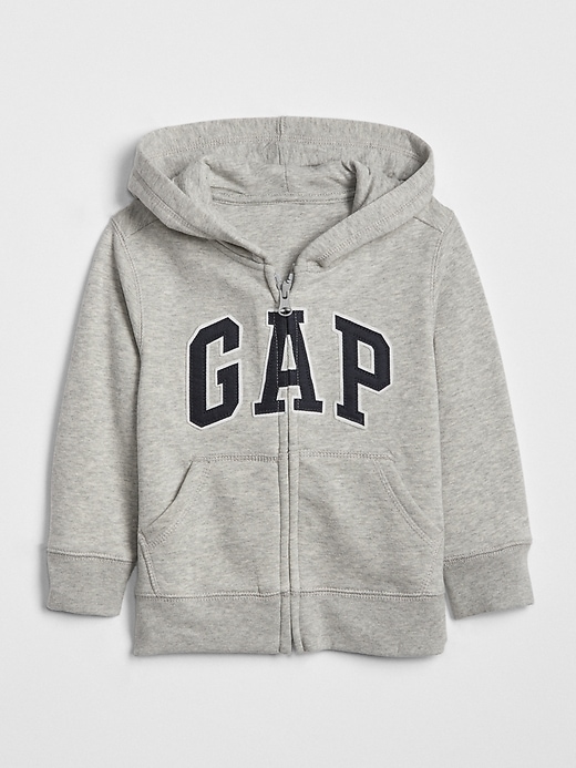 1 of 8 showing, with the color light heather gray of product Toddler Gap Logo Hoodie Sweatshirt