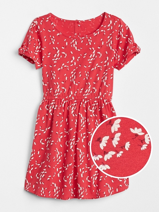 Image number 1 showing, Knot-Sleeve T-Shirt Dress