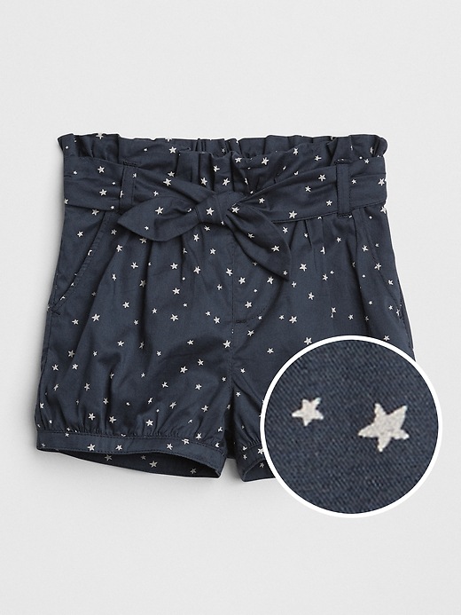 Image number 4 showing, Print Tie-Belt Bubble Shorts