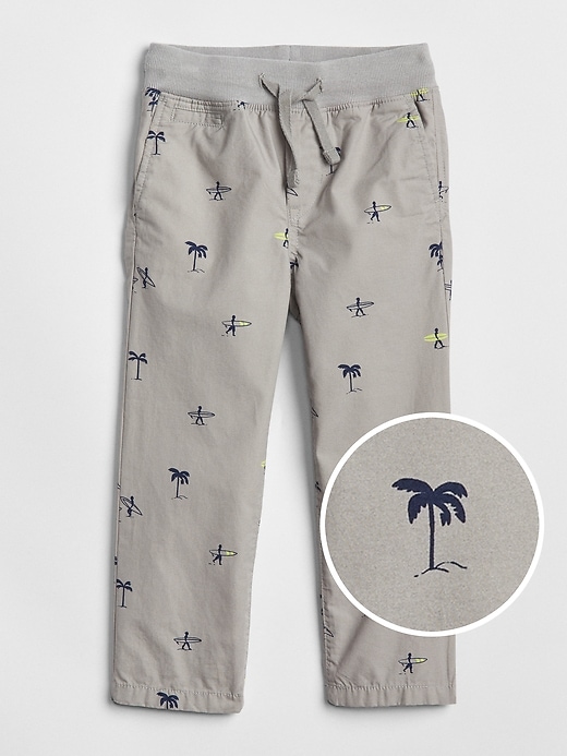 Image number 1 showing, Pull-On Print Khakis